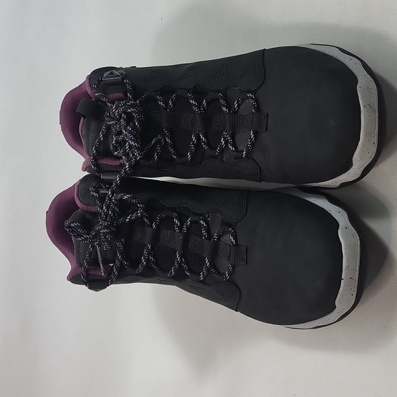 Teva Arrowood Lux Mid Waterproof Black Leather Shoes Womens Size 8.5 - Picture 2 of 8